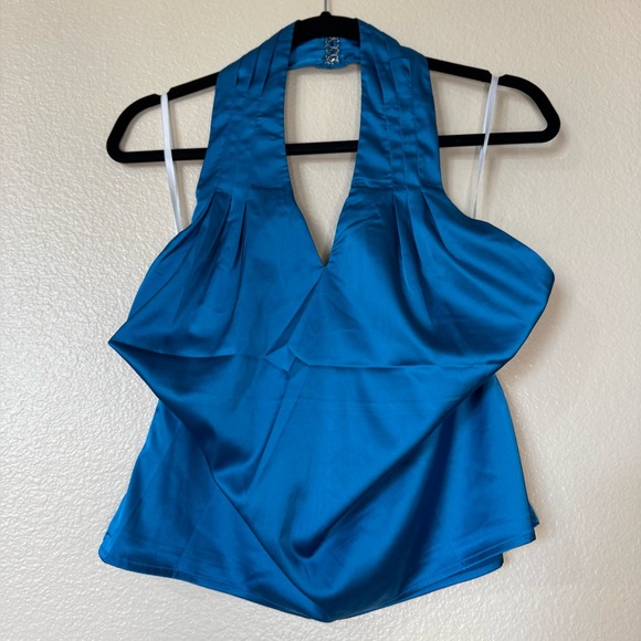 Superdown Amerie Pleated Halter Top Sz S NWT - Picture 3 of 7